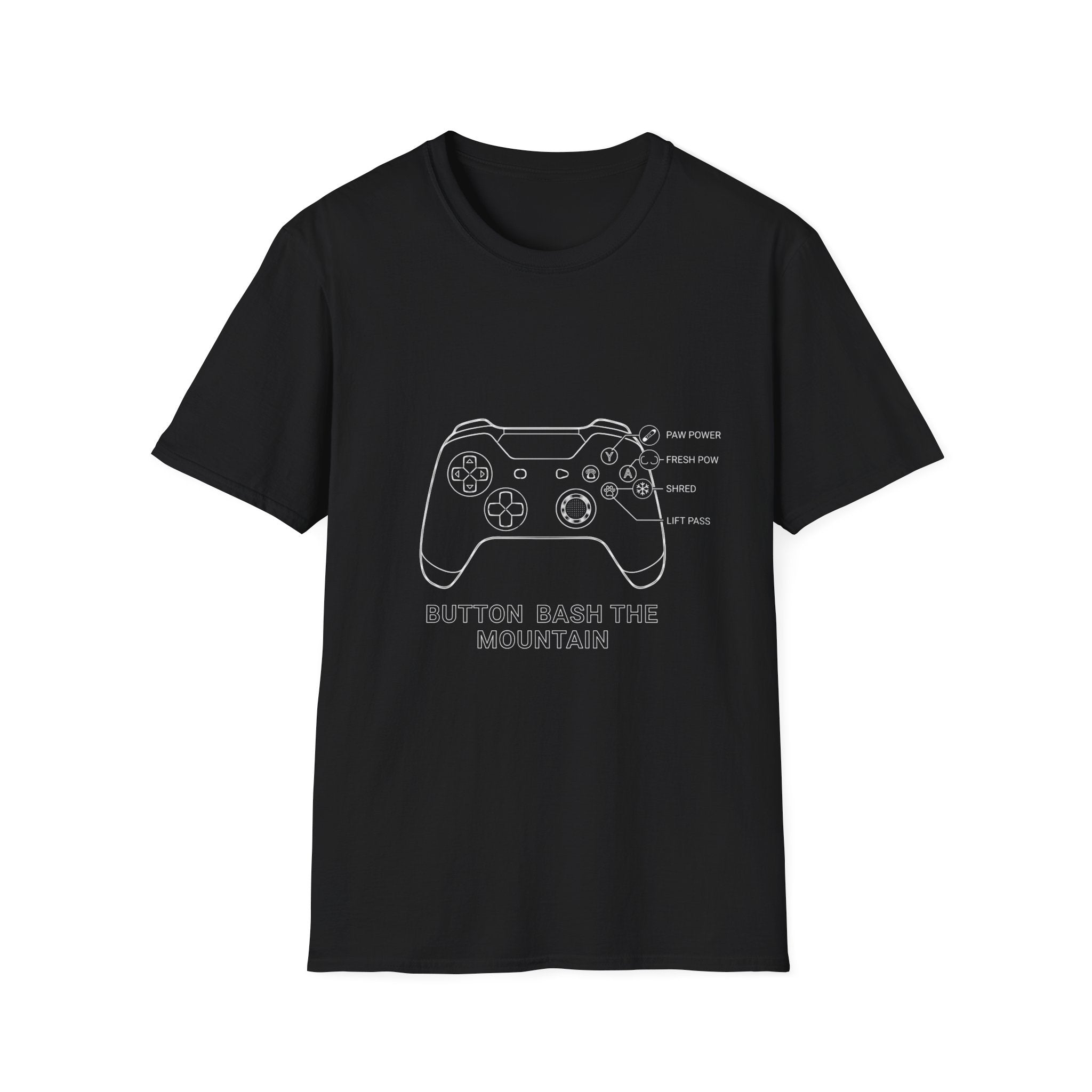 Button Mash The Mountain T-Shirt